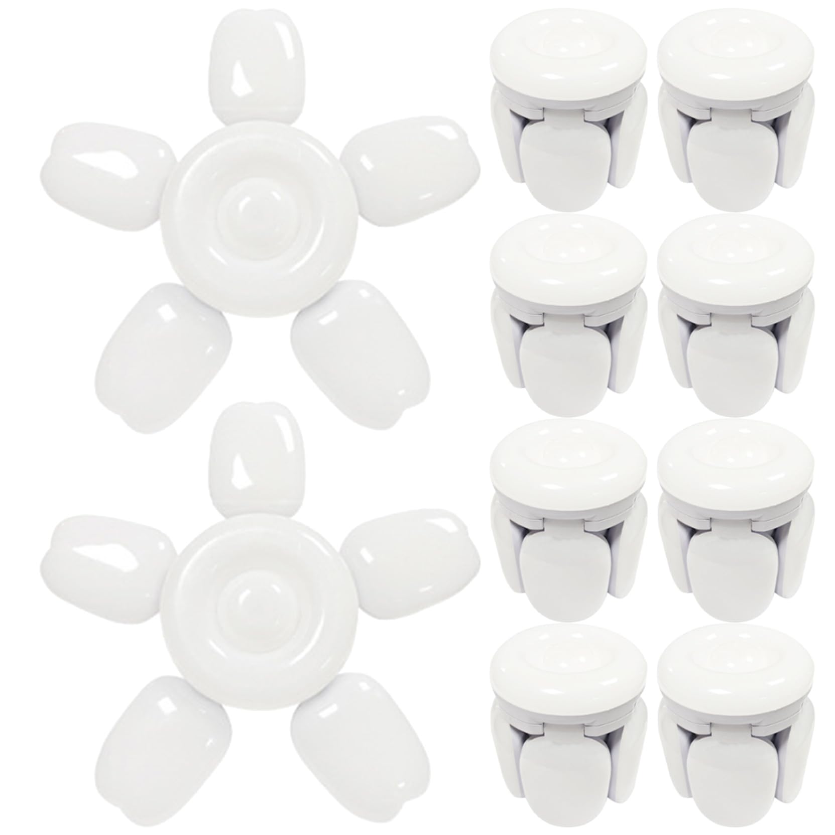 TTiiLoe 50W Garage Light with 5+1 Deformable Panels, 6000K Ultra Bright LED Ceiling Light Fixture, E26/E27 Screw-in Shop Lighting for Basement Attic Workshop Barn Warehouse, 10 Pack