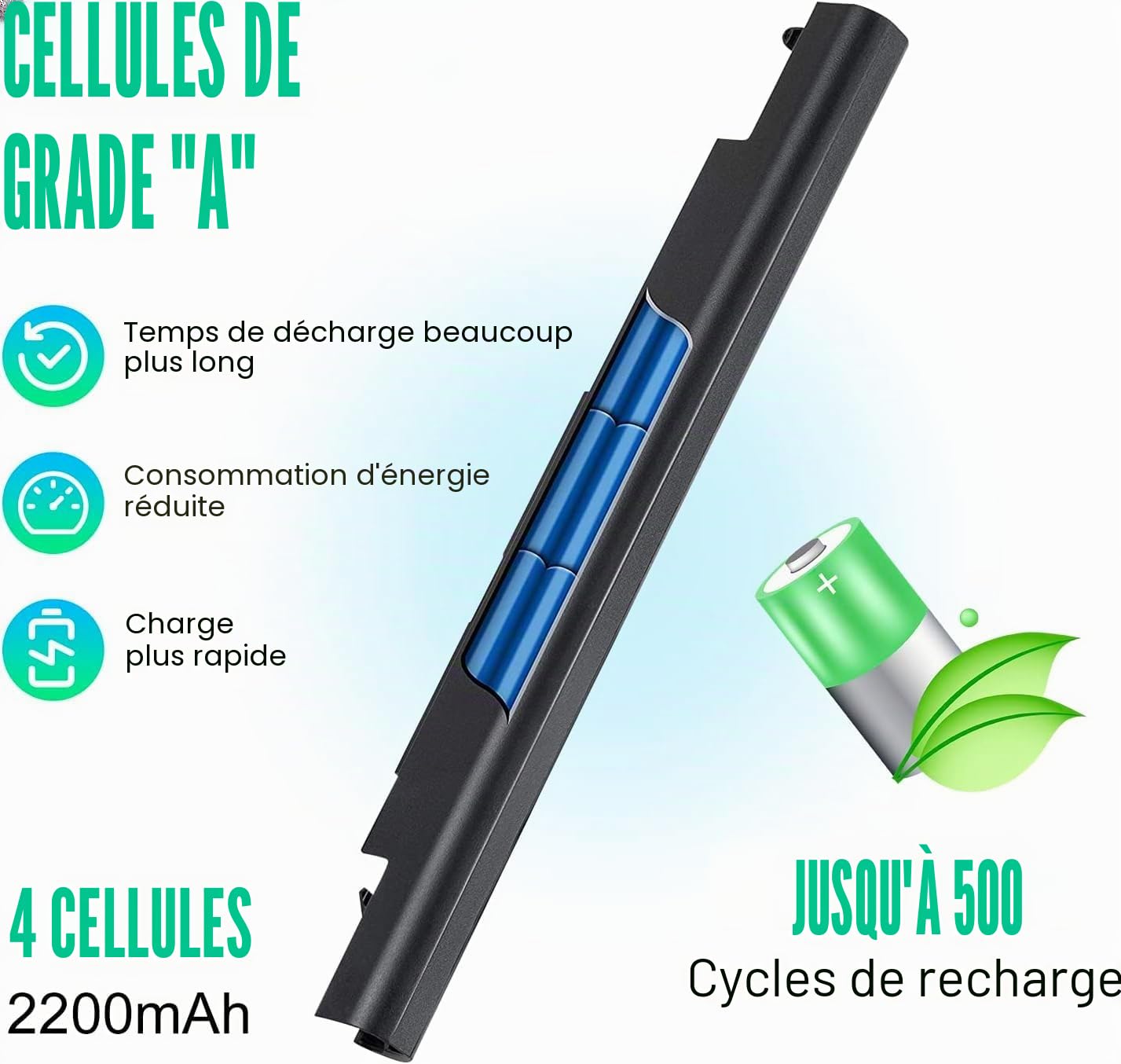 HS04 HS03 Batterie de Remplacement pour HP 807956-001 807957-001 807612-421 807611-221 240 G4 HSTNN-LB6U HSTNN-DB7I HSTNN-LB6V TPN-I119 807611-421 807611-131[4 cellules/2200mAh/33Wh]