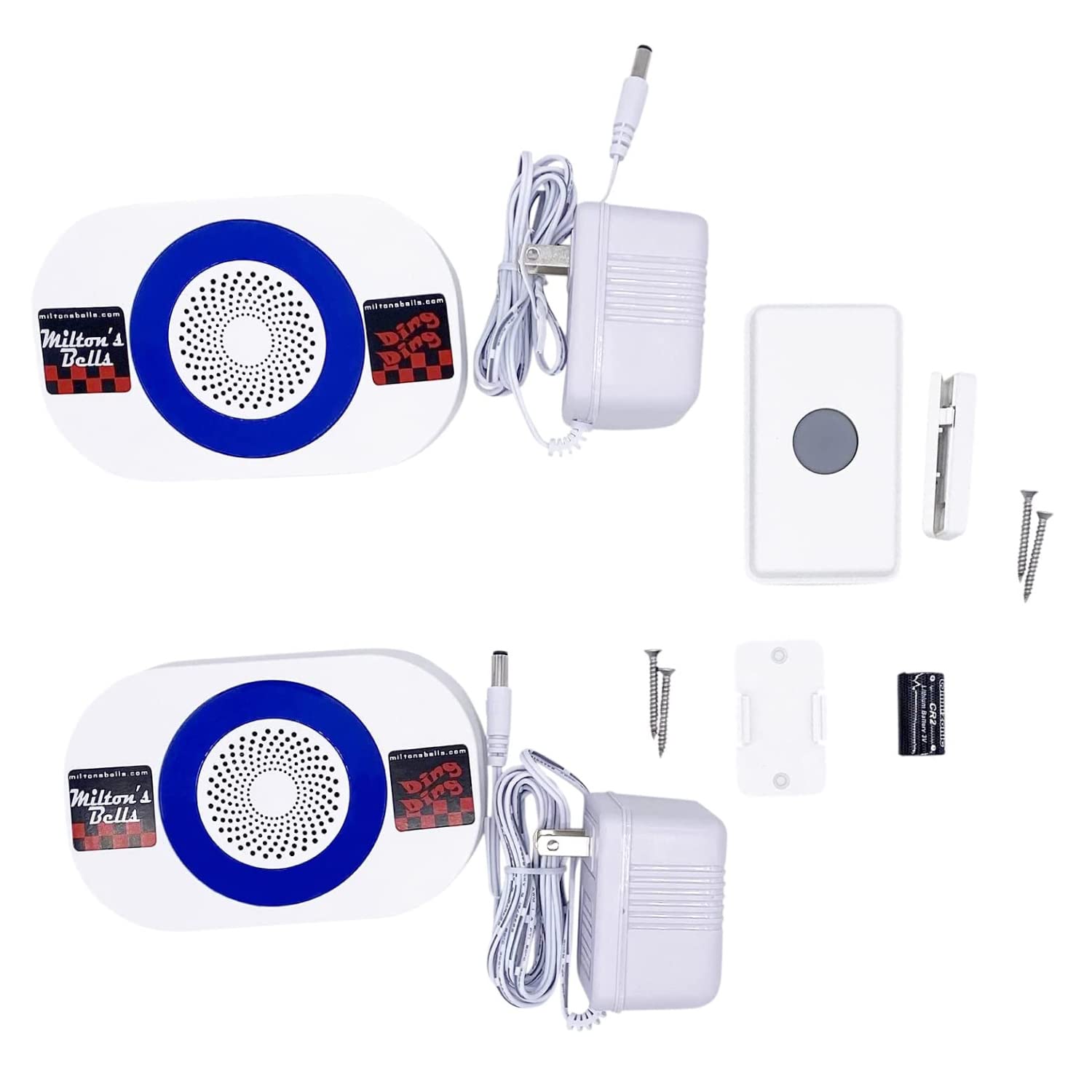 Milton's Bells Warehouse Door Chime with 2 Chimes, Wireless Door