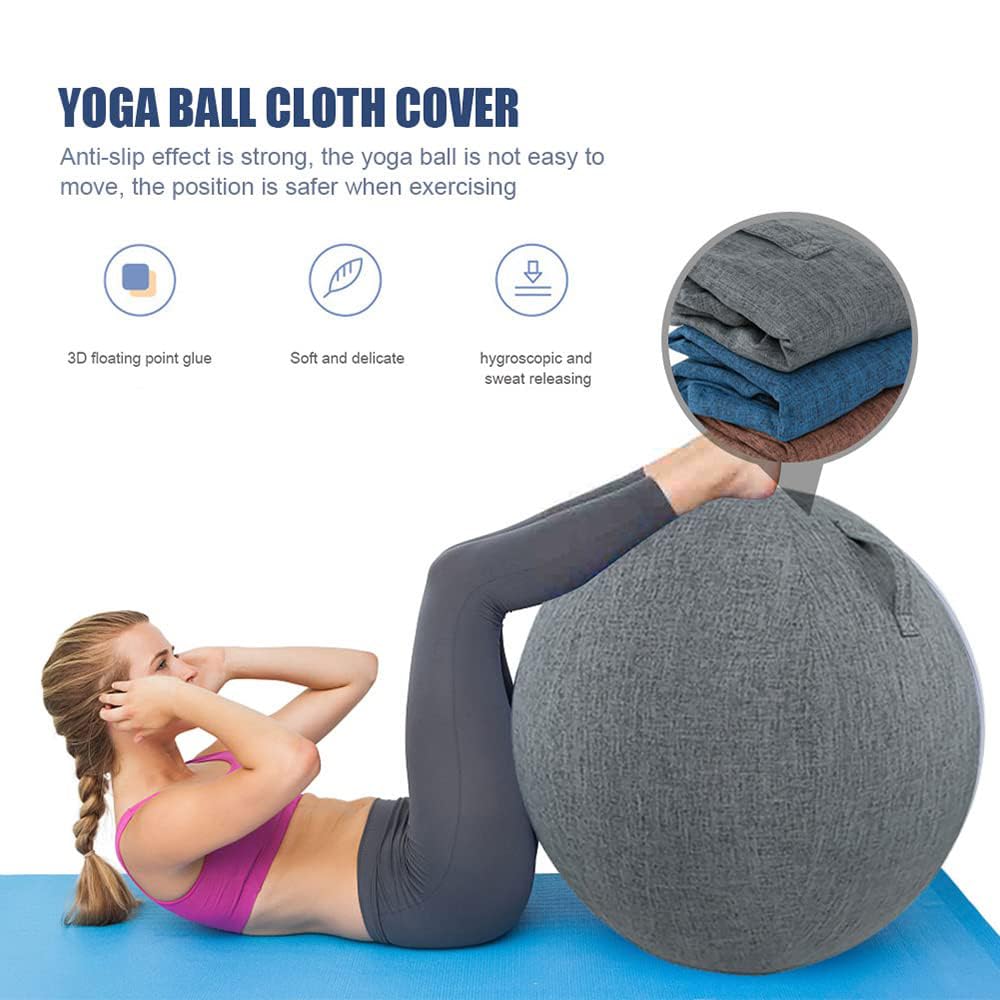 Copertura Protettiva Per Palla Da Yoga in Lino E Cotone, Copertura Per Palla Da Ginnastica Per Esercizi Di Equilibrio, Accessori Per Il Fitness, Copertura Per Palla Da Yoga Per Allenamento