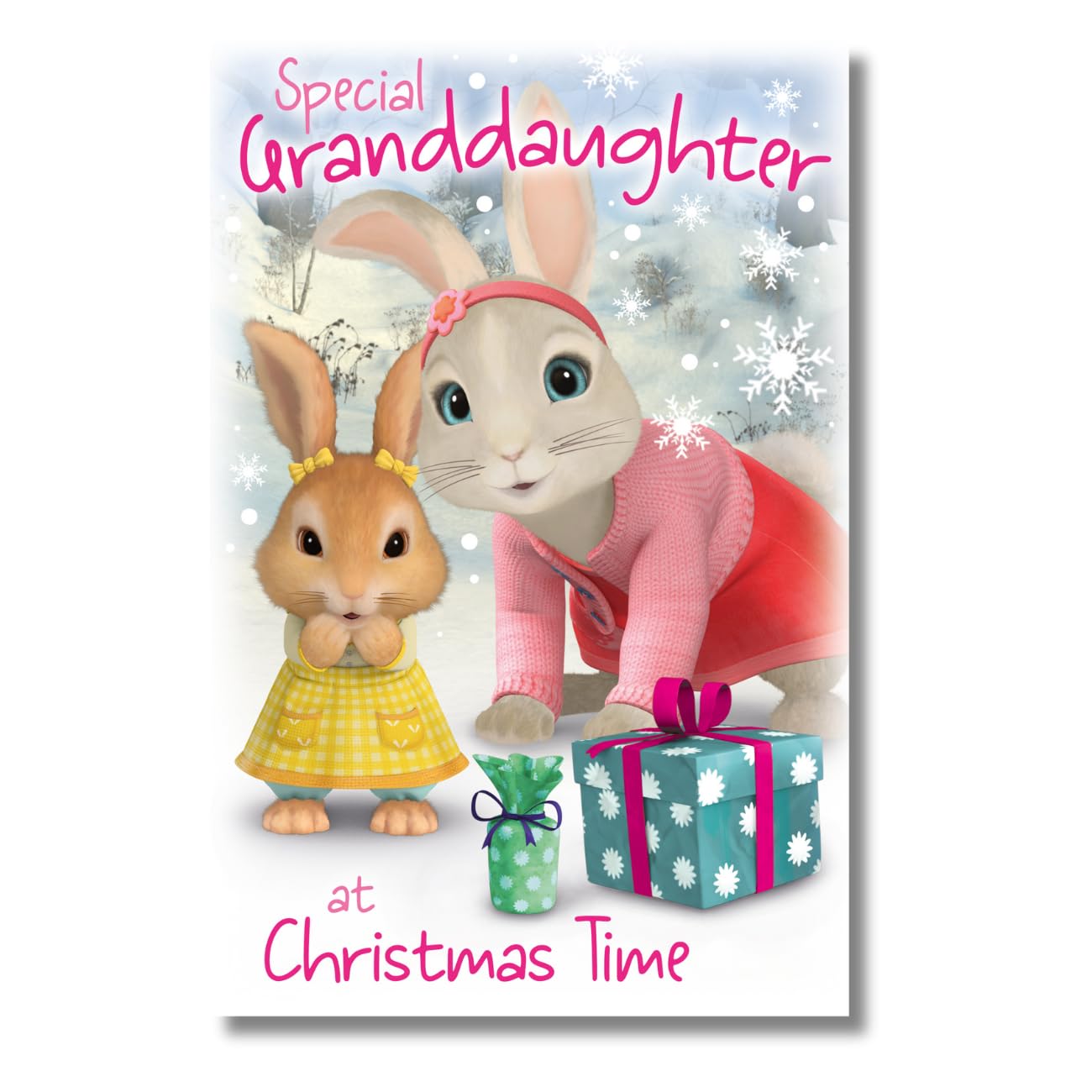 Danilo Promotions Official Peter Rabbit Granddaughter Christmas Card - Special Granddaughter at Christmas Time, multicolour