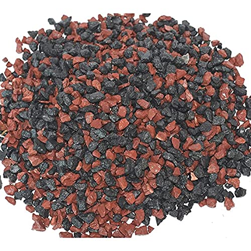 Image of Decorative Stones Marble Chips Pebble Stones for Aquarium Home Garden Indoor & Outdoor Decoration (Black & Brown, 950 gm)