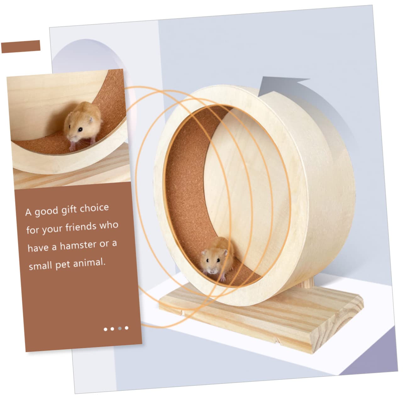 Hamsterrad mit Geräuschlosem Design Bissfestes Laufrad für Kleintiere und Igel Sportspielzeug zur Beschäftigung und Unterhaltung im Haustiersport