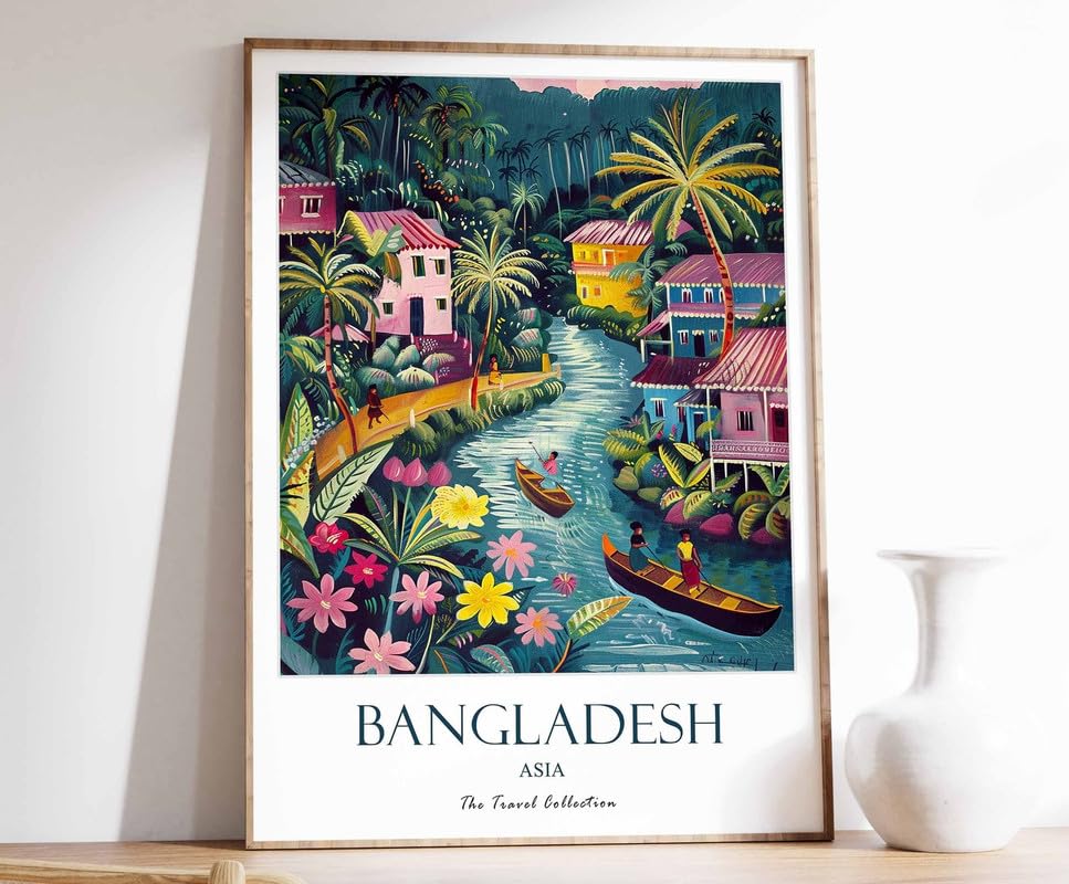 Bangladesh Travel Print Grand Format pour Salon Moderne et Inspirant