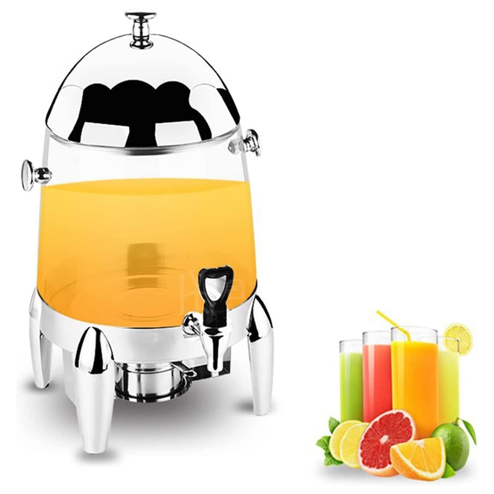 Urna de café de acero inoxidable de 3 galones, dispensador de bebidas