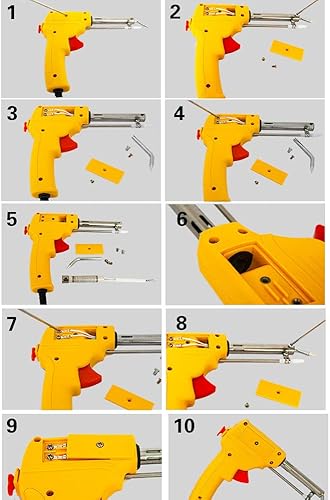 Miniatura 6 de Pistola de soldadura automática Kit de soldadura eléctrica de mano Herramienta de soldadura 110V 220V 60W para placa de circuito, bricolaje en casa,