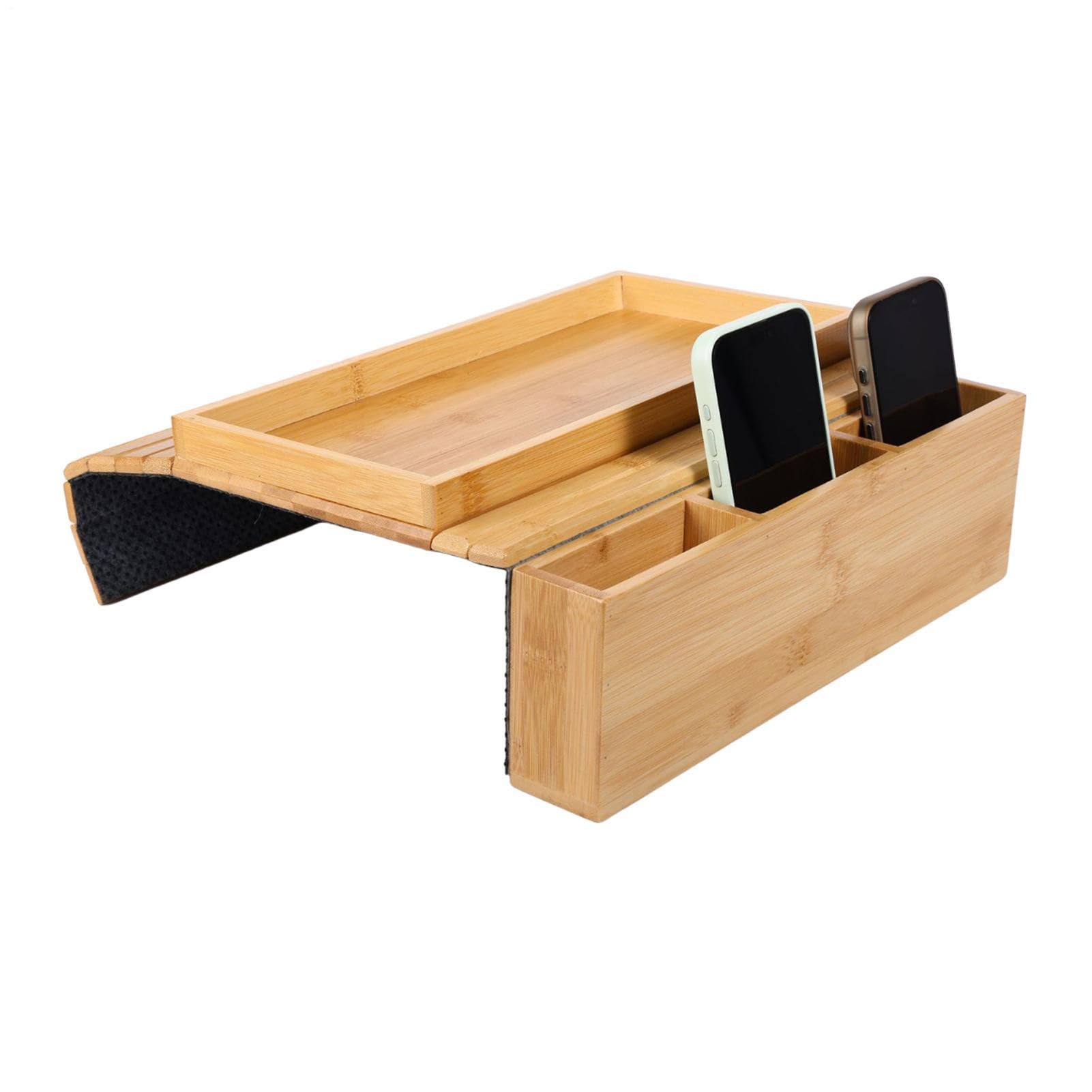 Mesa Para Reposabrazos De Sofá Organizador De Madera Antideslizante | Bandeja Mesa Para Sillón Y Soporte Mando A Distancia Mando A Distancia, Taza, Café, Teléfono, Snack, Salón, Hogar,