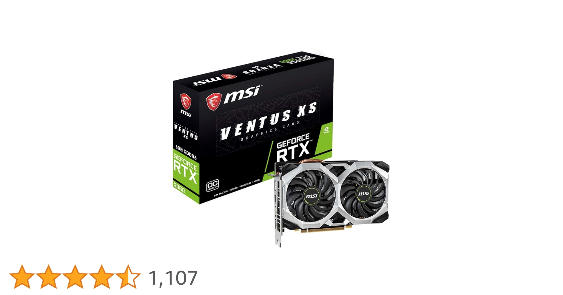 Amazon | MSI Gaming GeForce RTX 2060 6GB GDRR6 192ビット