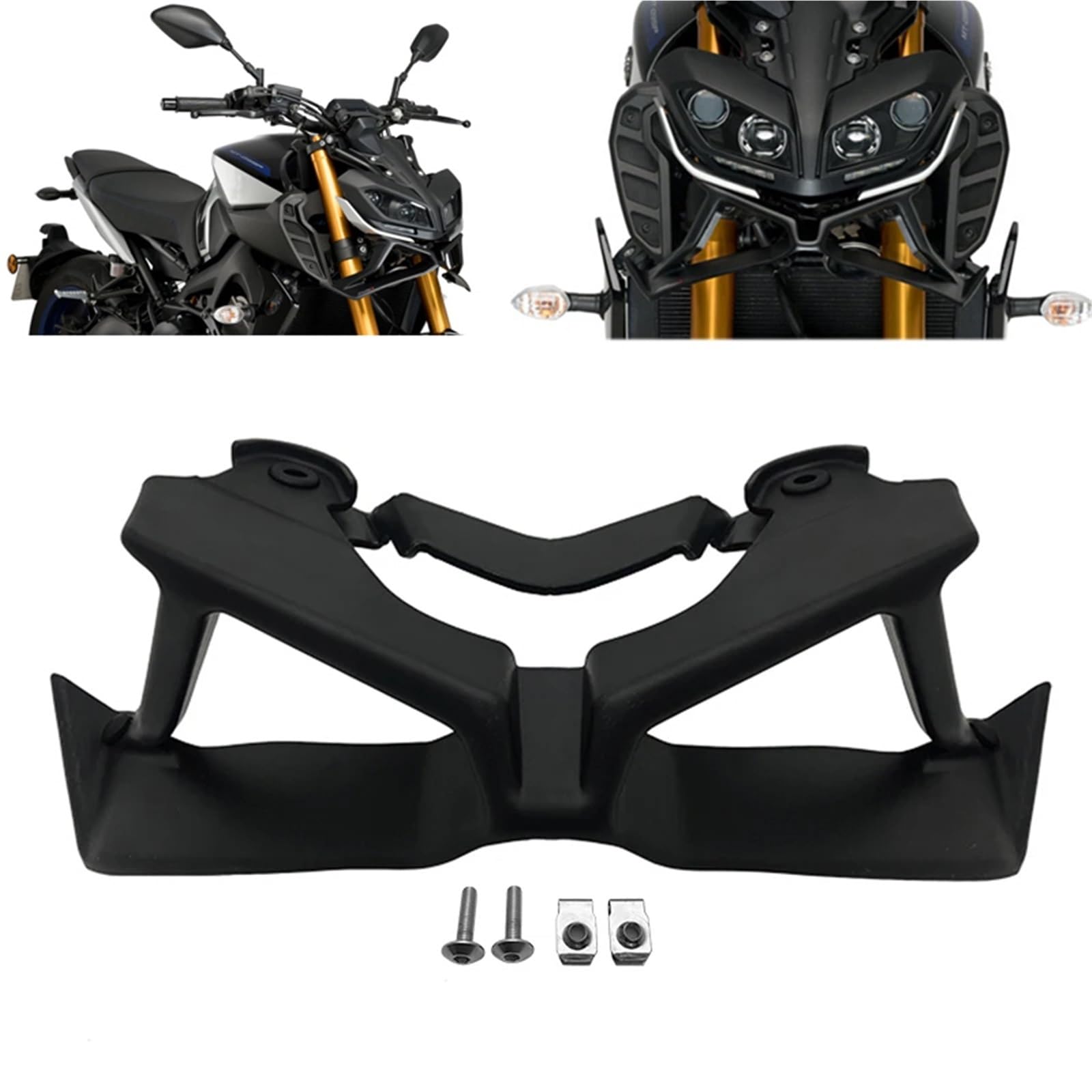 ochraniacz wahacza Pasuje do Yamaha MT-09 2017-2020 motocykl Downforce nagie przednie spojlery Winglet aerodynamiczne skrzydło przedni spojler zestaw