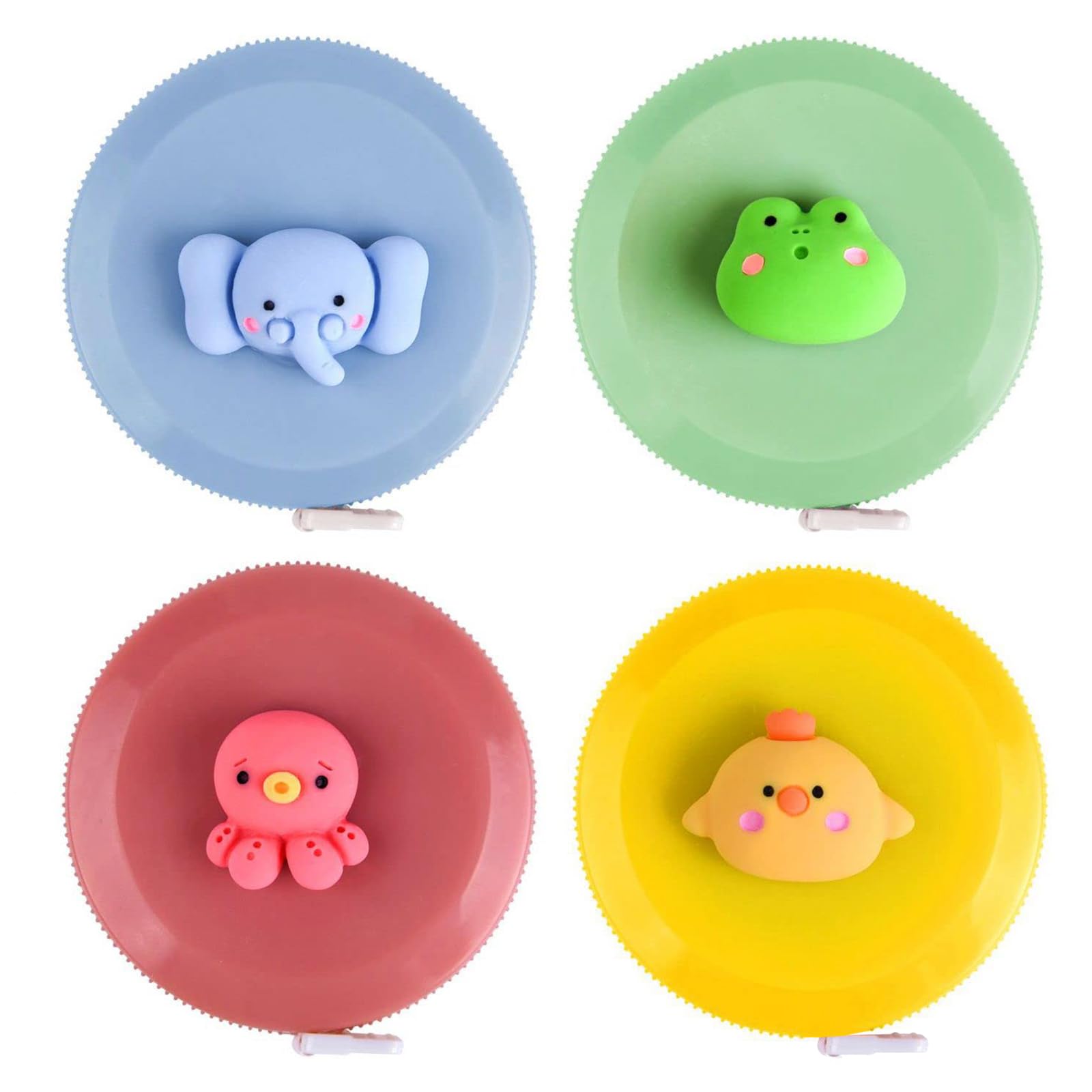 Tape Measure,4 PCS Mini Tapemeasures Dual Sided Measuring Tape Kids Tapemeasures Measurements Retractable Tapes Push Button Tapes Cute Tapemeasure for Measure Length Body Fabric