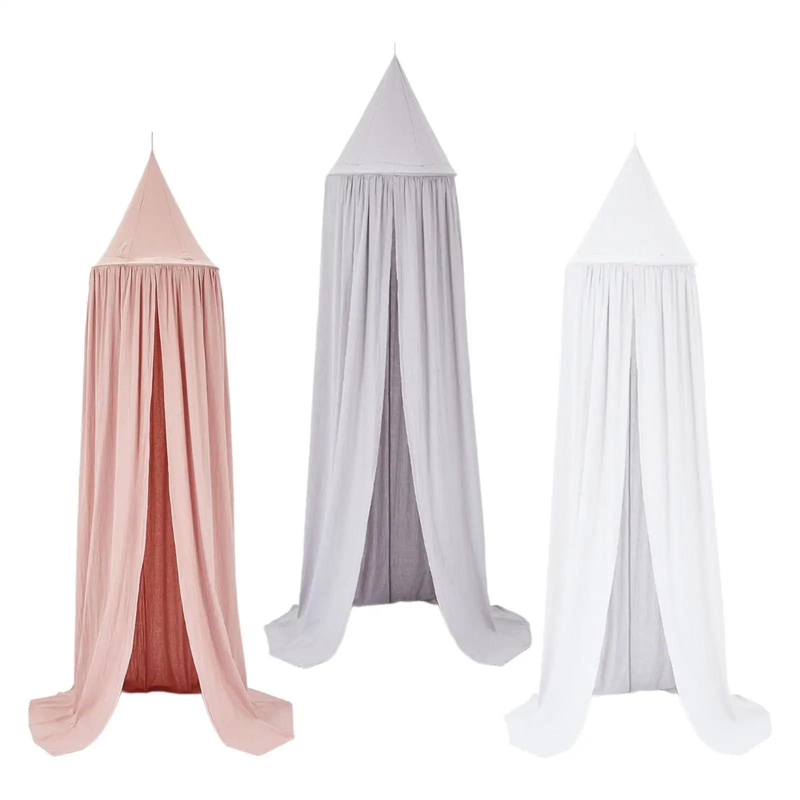 Cupola a baldacchino for letto for bambini for tende rotonde for bambini Tende da gioco for castello for l'arredamento della camera da letto(Gray)