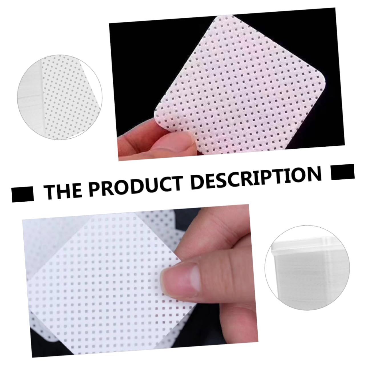 IWOWHERO 2 Boxes 400pcs Lash Glue Cleaning Pads White Long-Lasting Nail Polish Removal No Crumbs Extend Glue Life