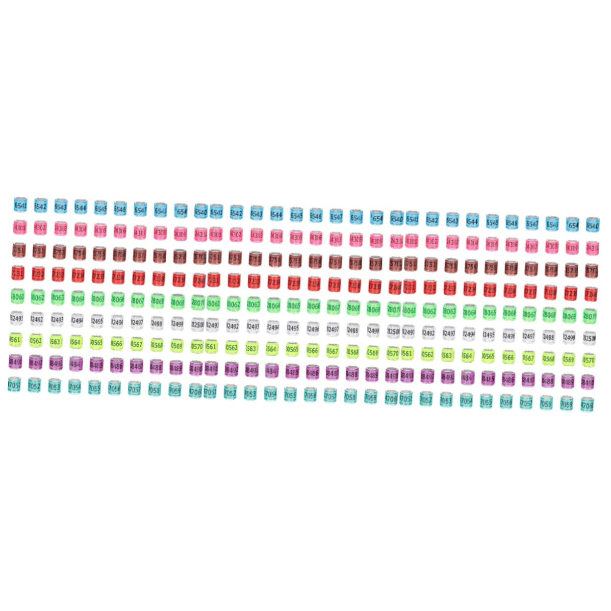 BESPORTBLE 300pezzi Anelli Identificativi Alluminio per Piccioni e Uccelli Fasce Colorate per Allenamento e Monitoraggio per Pappagalli e Pollame