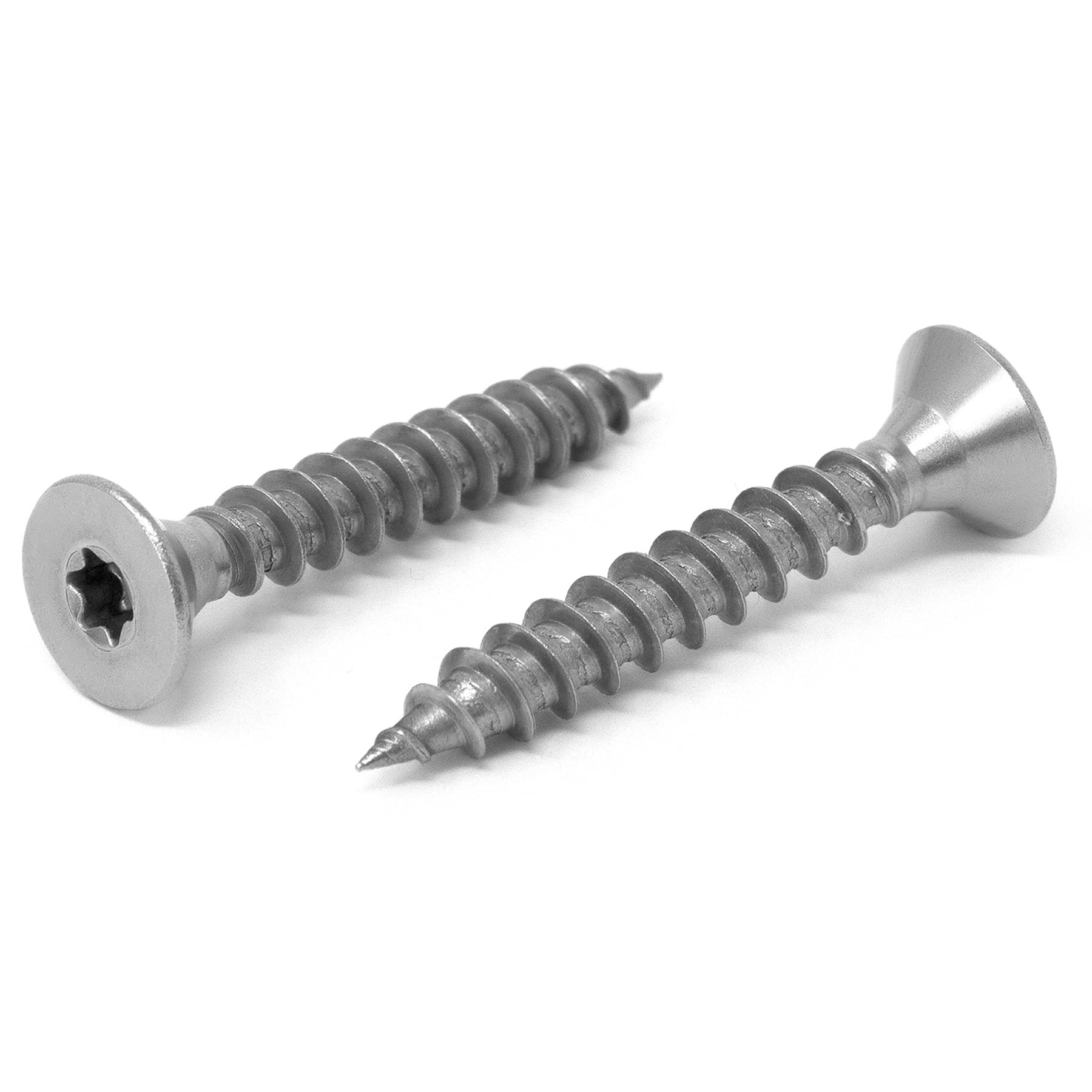 Spanplattenschrauben mit Senkkopf und Torx-Antrieb (TX) aus Edelstahl A2 / VA2 | Vollgewinde | Holzschraube | Holzbauschraube | Universalschraube | 5,0 x 40 mm, 200 Stück