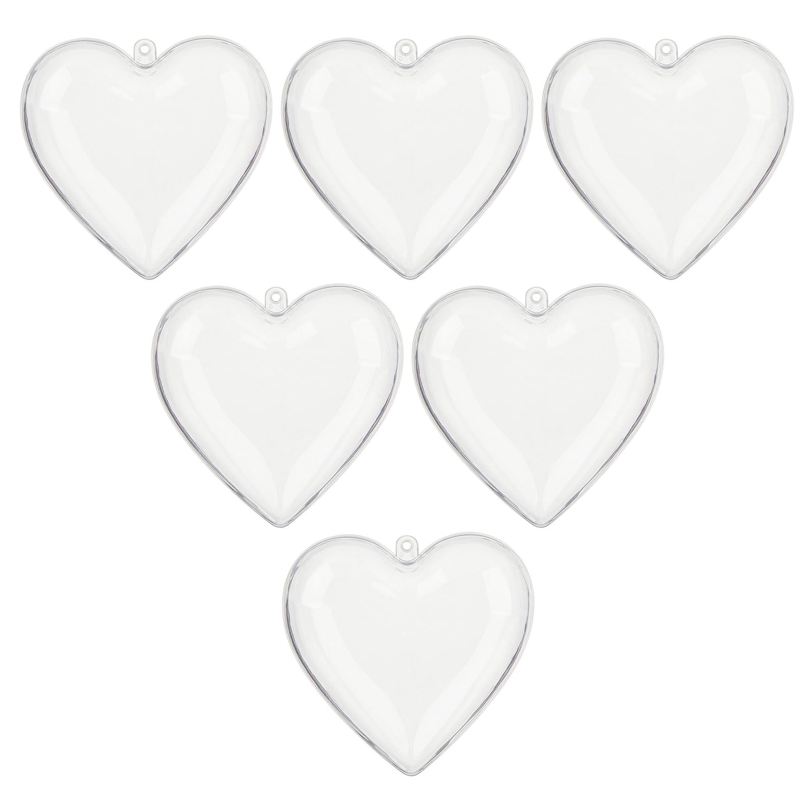 Bottone 6pcs Transparents Clear Hangings Fillable Baubles Christmas Tree Embellishments Party Decoration Supplies Holiday Sphere Decorations