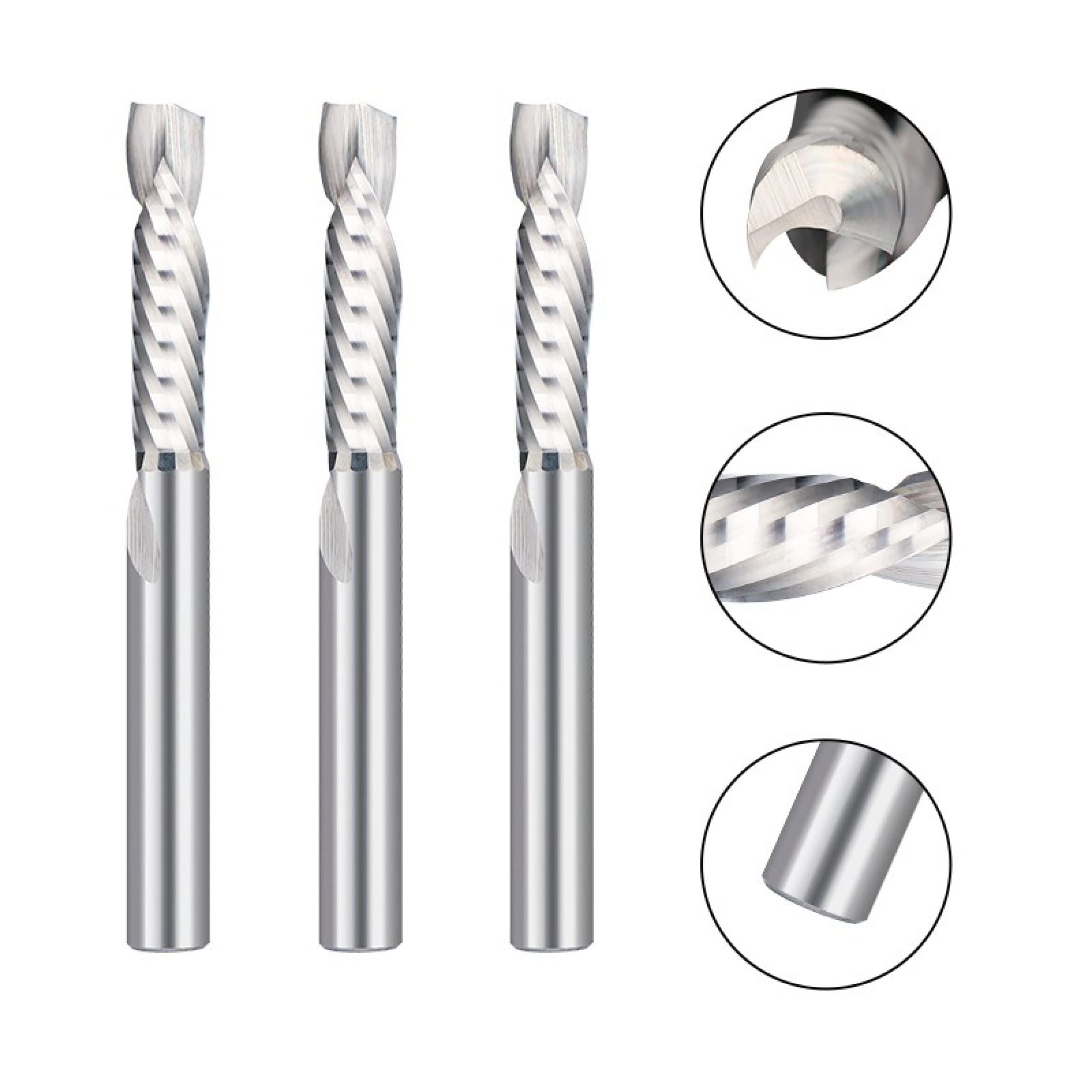 1pc Fresa Elicoidale In Metallo Duro A Flauto Singolo Compressione Fresa Per Legno Fresa Fresa,10 * 45 * 10 * 95