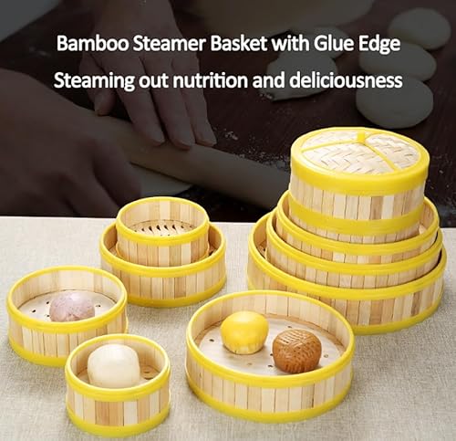 Luminexia 5-Tiers Bamboo Steamer,Kitchen Bamboo Steamer Basket,Steaming Basket With Lid,Steaming Pan Steaming Rack Cookware,Bamboo Cooker Best For Dim Sum,Vegetables,Meat And Fish - Image 7