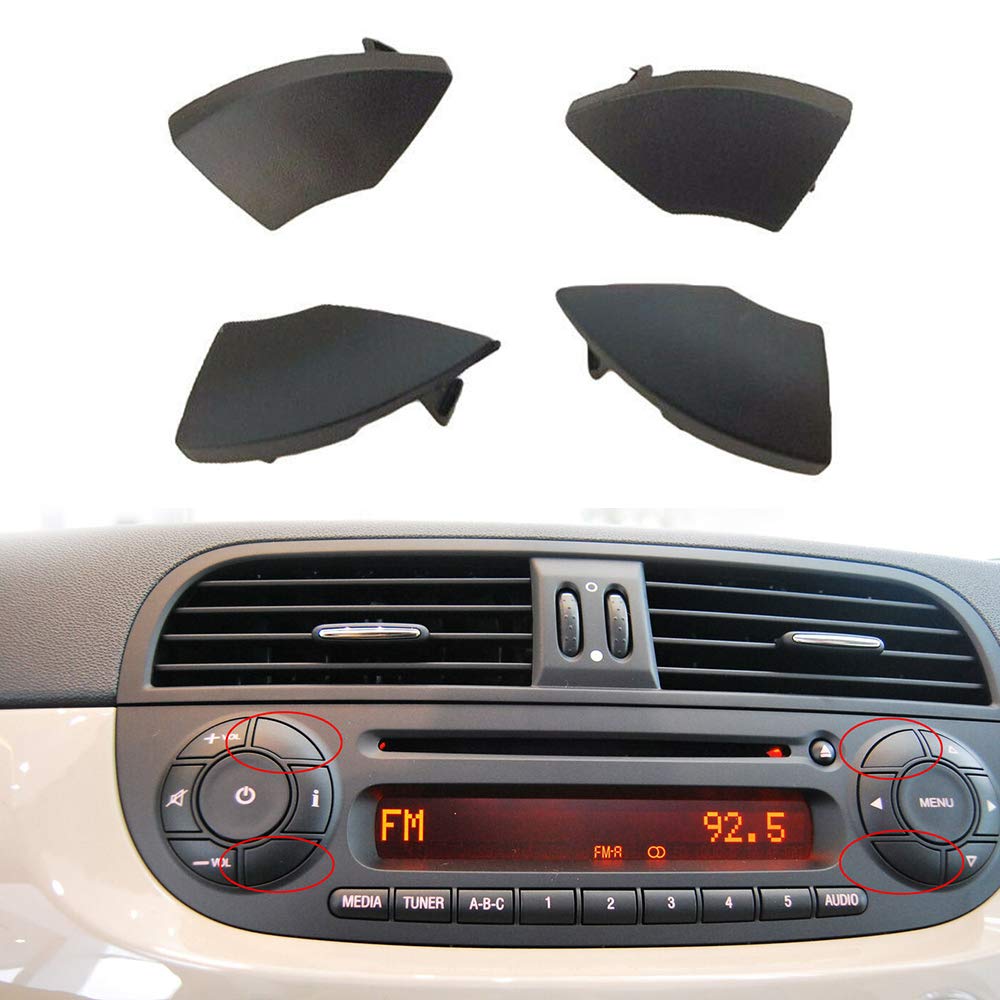 Modanature Radio Fiat Coperture Pulsanti Fiat 500 - Set Da 4