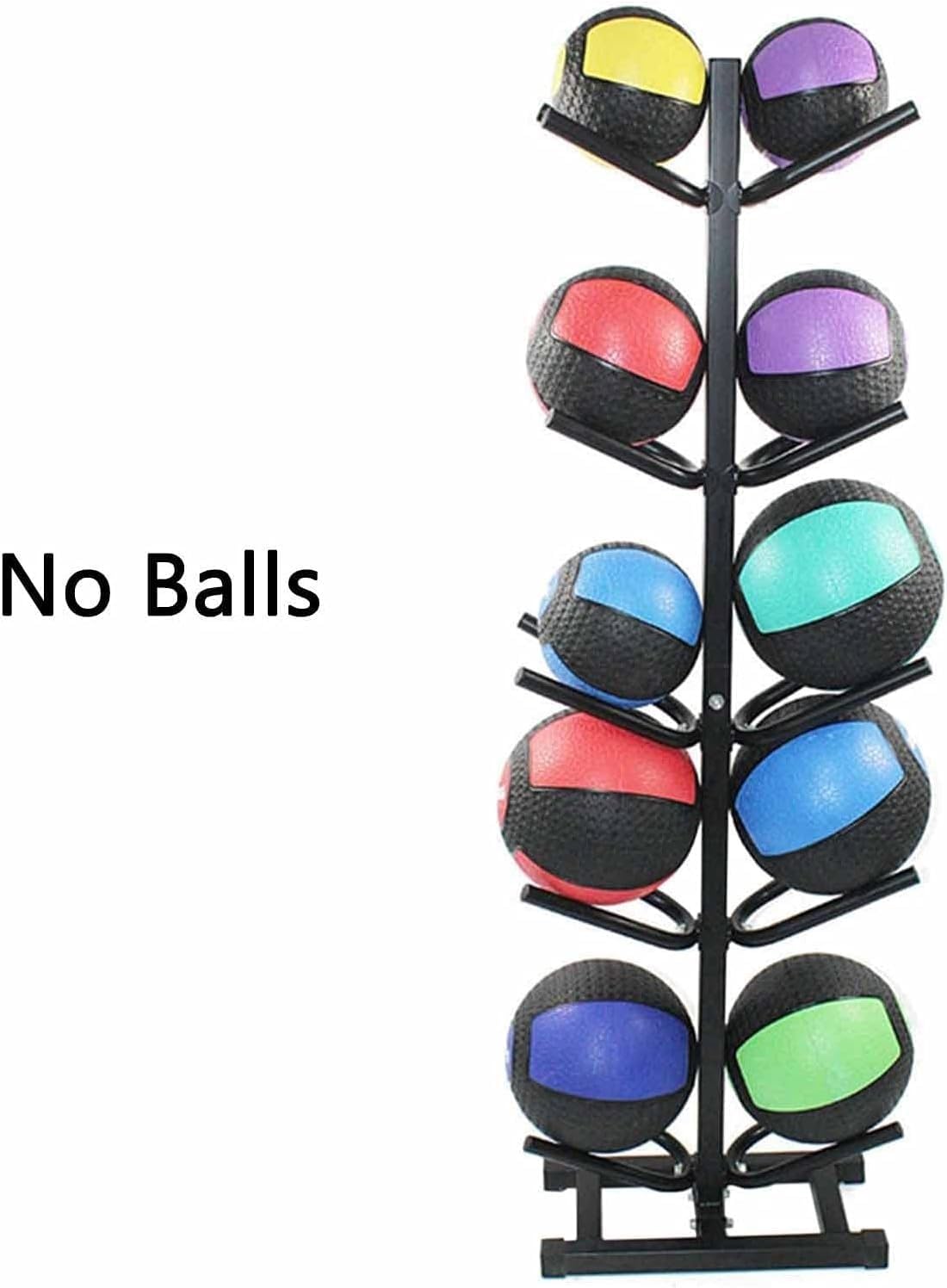 Ball Storage Rack, Indoor Balls Display Stand Medicine Ball Holder Stand for 10 Weighted Balls, Not Including Ba