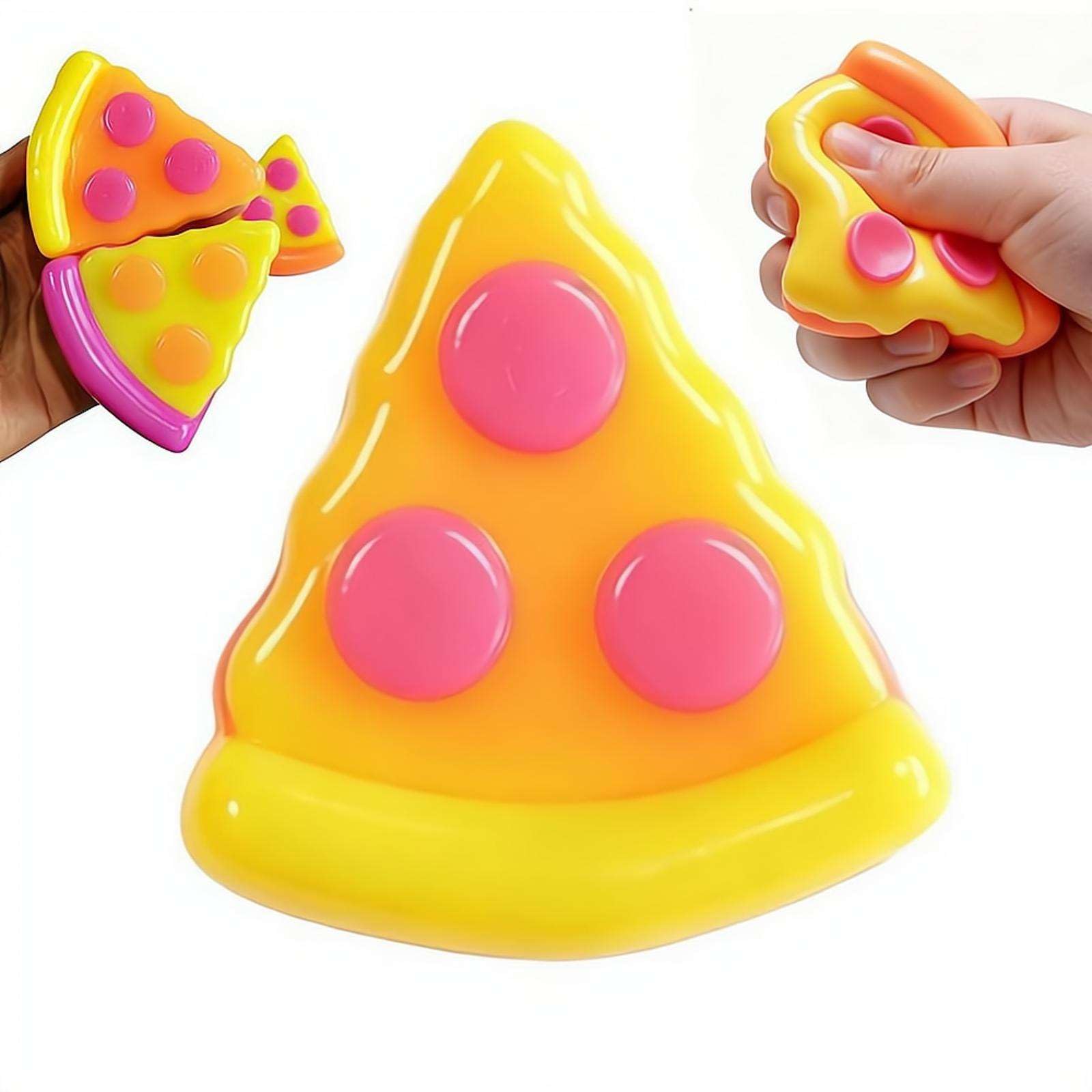 1pcs Pizza Squishies Toy, Cute Pizza Fidget Toys Stress Ball, Sensory Stress Relief, Squishies Ice Cream Squeeze Toys, for Adults Anxiety Relief Party Favors Birthday Gift