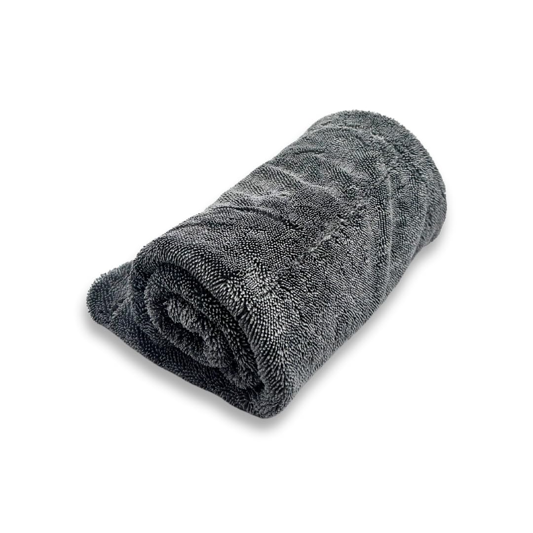 3D Hydro-FIL XL | Toalla de microfibra de grado profesional | Extra grande 20 x 31.5 pulgadas | Muy absorbente | Paño de secado de alta calidad para detalles de automóviles (gris)