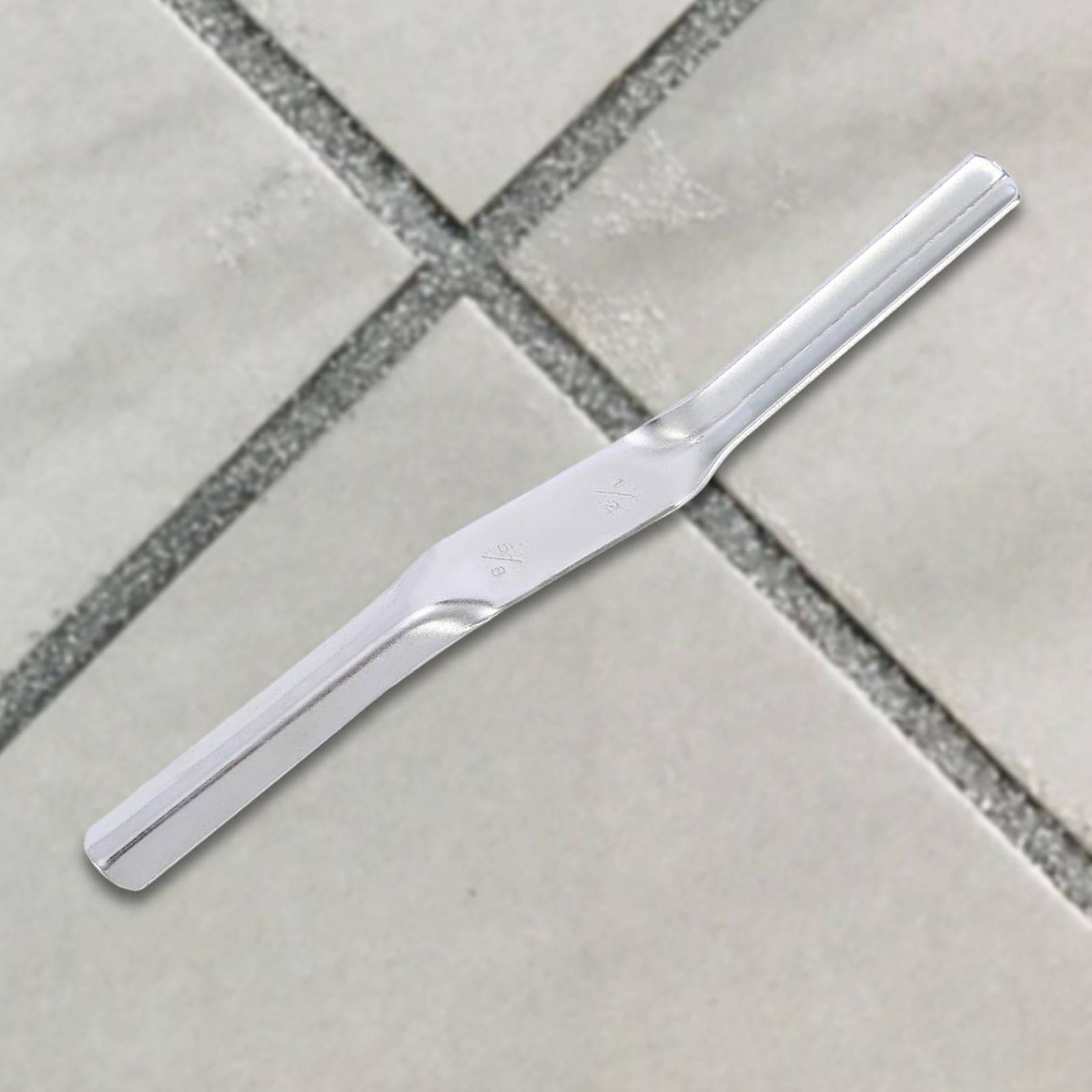 F Fityle 2x Juntador de Ladrillos Plateado de Doble Cara, Resistente, para Limpiar Y Reparar Huecos, Herramienta de Albañilería Profesional para