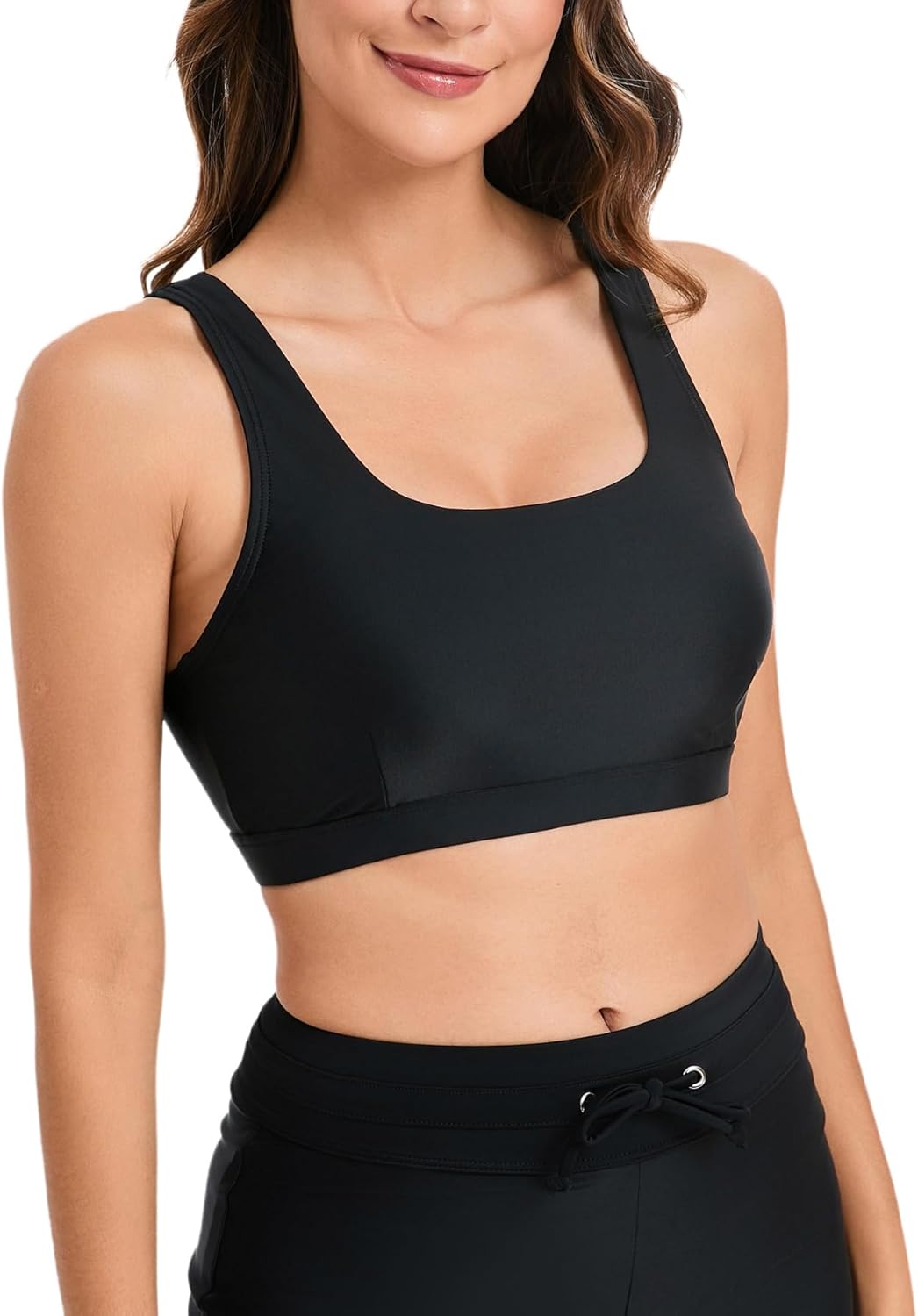 Women Crop Swim Bra for Under Swim Shirt Bikini Tops Bathing Suit Sports Tops Only Swimsuits - Image 5