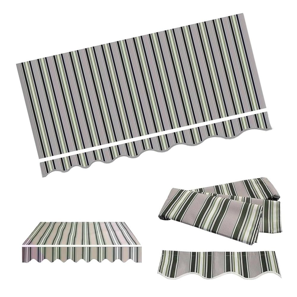 GJZQDKX Retractable Awning Fabric Replacement 250x200cm & 300x250cm UVResistant Polyester Canopy Cover Sunshade Replacement Cloth (Khaki 12x8ft/3.5x2.5m)