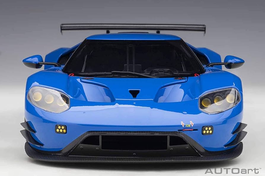Amazon.com: Autoart Ford GT Le Mans Plain Color Version Blue