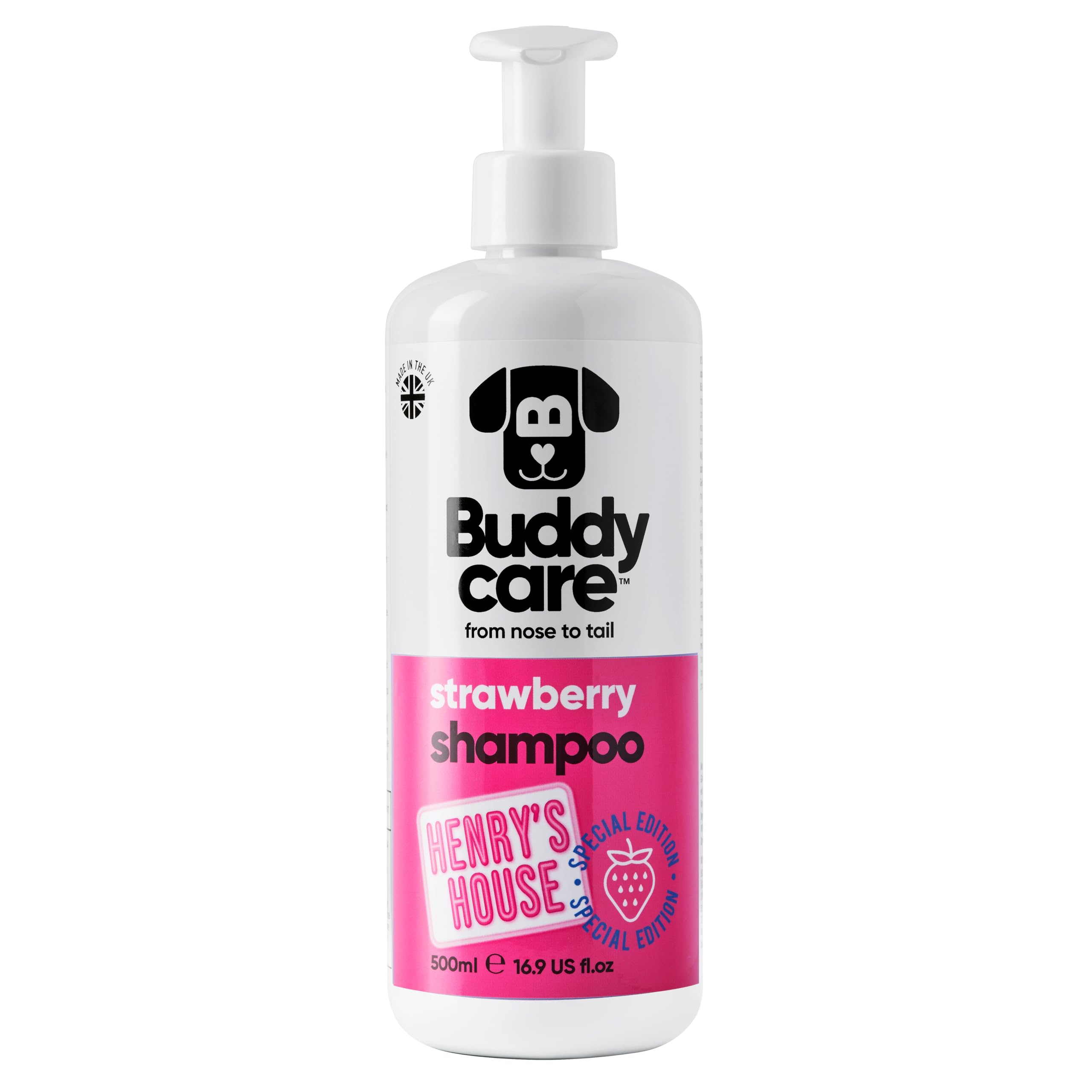 Strawberry Dog Shampoo by Buddycare, Strawberry Shampoo, 500ml