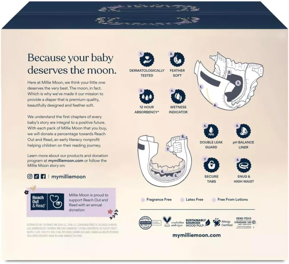 Image of Millie Moon Luxury Diapers - Size 3 and Ct 144