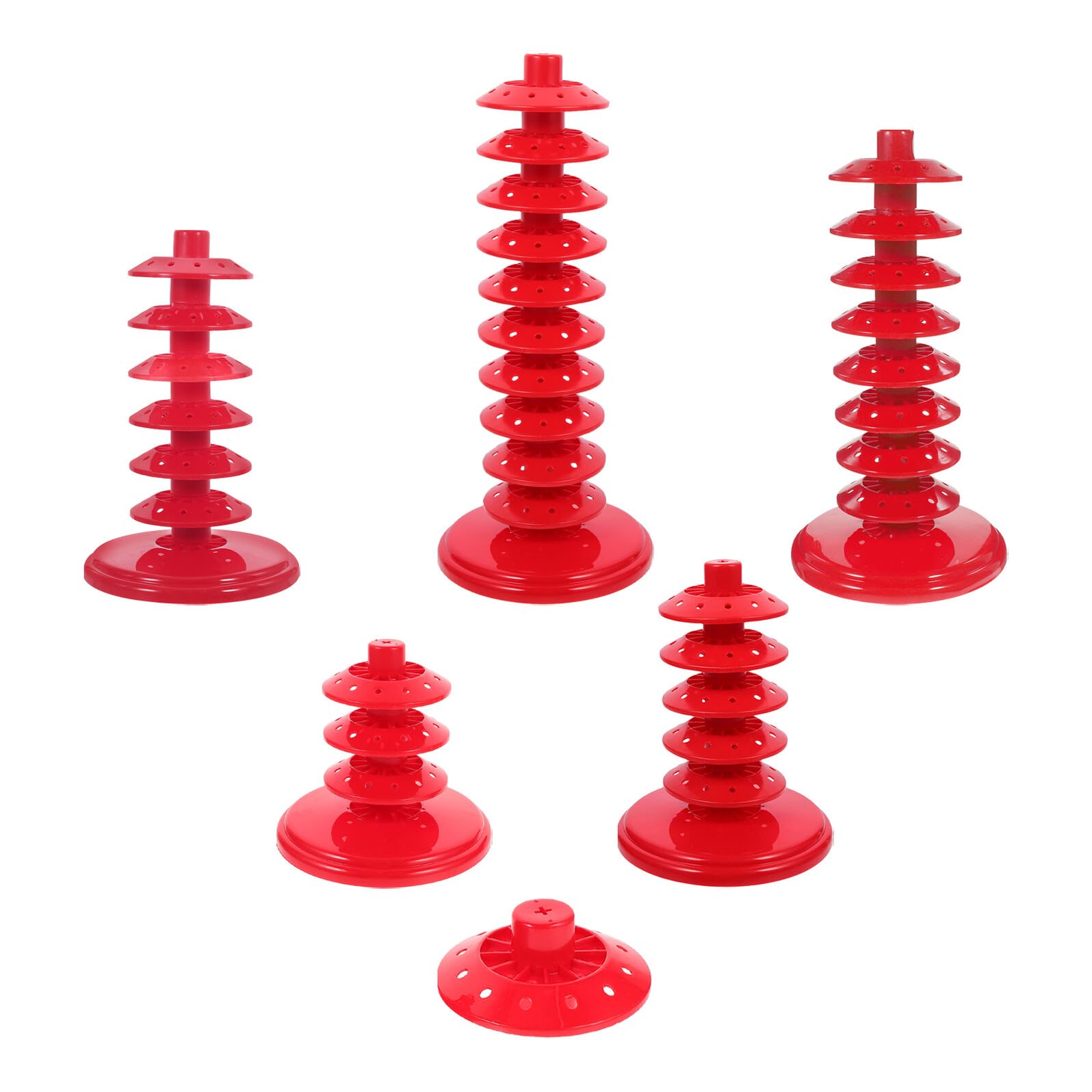 Porte-sucettes rouge modulable en lot de 6 présentoirs à étages pour cake pops