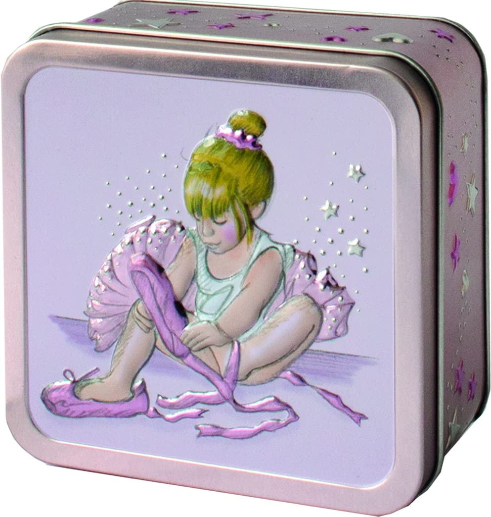 Churchill's Confectionery - Little Ballerina Tin 75g Mini Chocolate Chip Shortbread, Pink