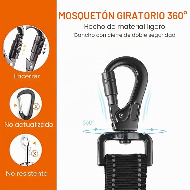 Foto 4 de 6 de Cinturón Perro Coche, Cinturón Seguridad Perros Nylon Ajustable