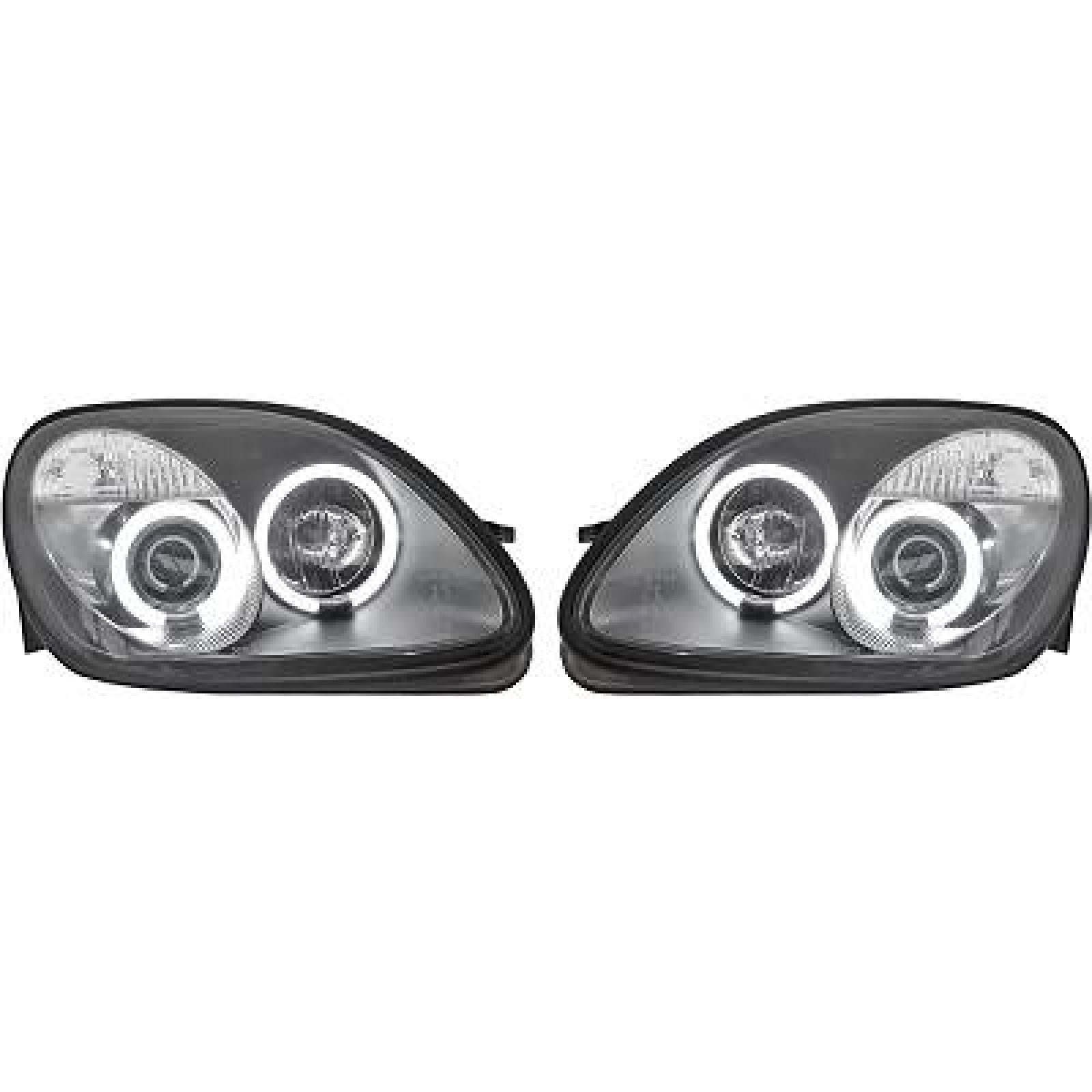 Juego de faros delanteros compatible con Mercedes-Benz SLK H1 1996-2004