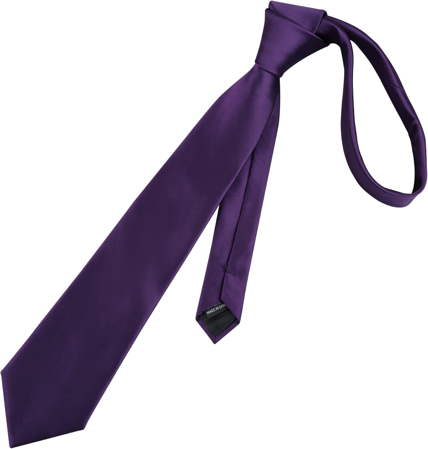 Alizeal Mens 3.15inches Solid Color Classic Formal Tie with Pocket Square Set - Image 3