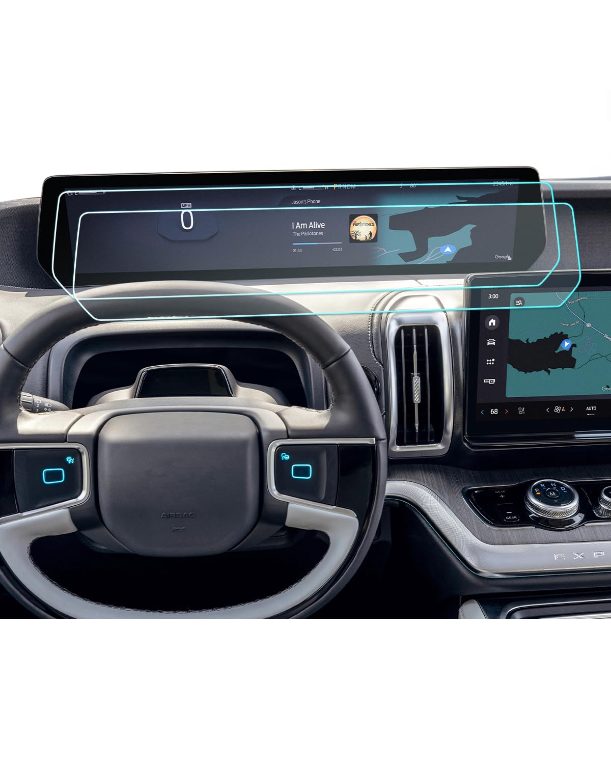 BIXUAN For 2026 Ford Expedition Screen Protector -(2PCS) 2025-2026 Expedition (Active/Tremor/King Ranch/Platinum) 24Inch Touchscreen, 2026 Expedition