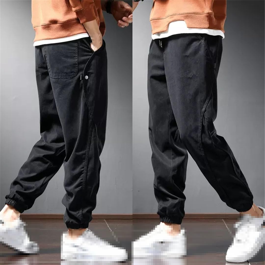 Vogrtcc Pantalones Pitillo Casuales para Hombre Pantalones Holgados con Cordón En La Cintura Elástica