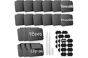 18 Pack Clip-On Basket Labels for Storage and Organization