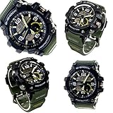 自衛隊 自衛官 警察官 入学祝G-SHOCK 20気圧防水 アナデジ プラベルトウォッチ メンズ向 （GG-1000-1A　GG-1000-1A3　GG-1000-1A5） (GG-1000-1A3（ブラック×グリーン）)