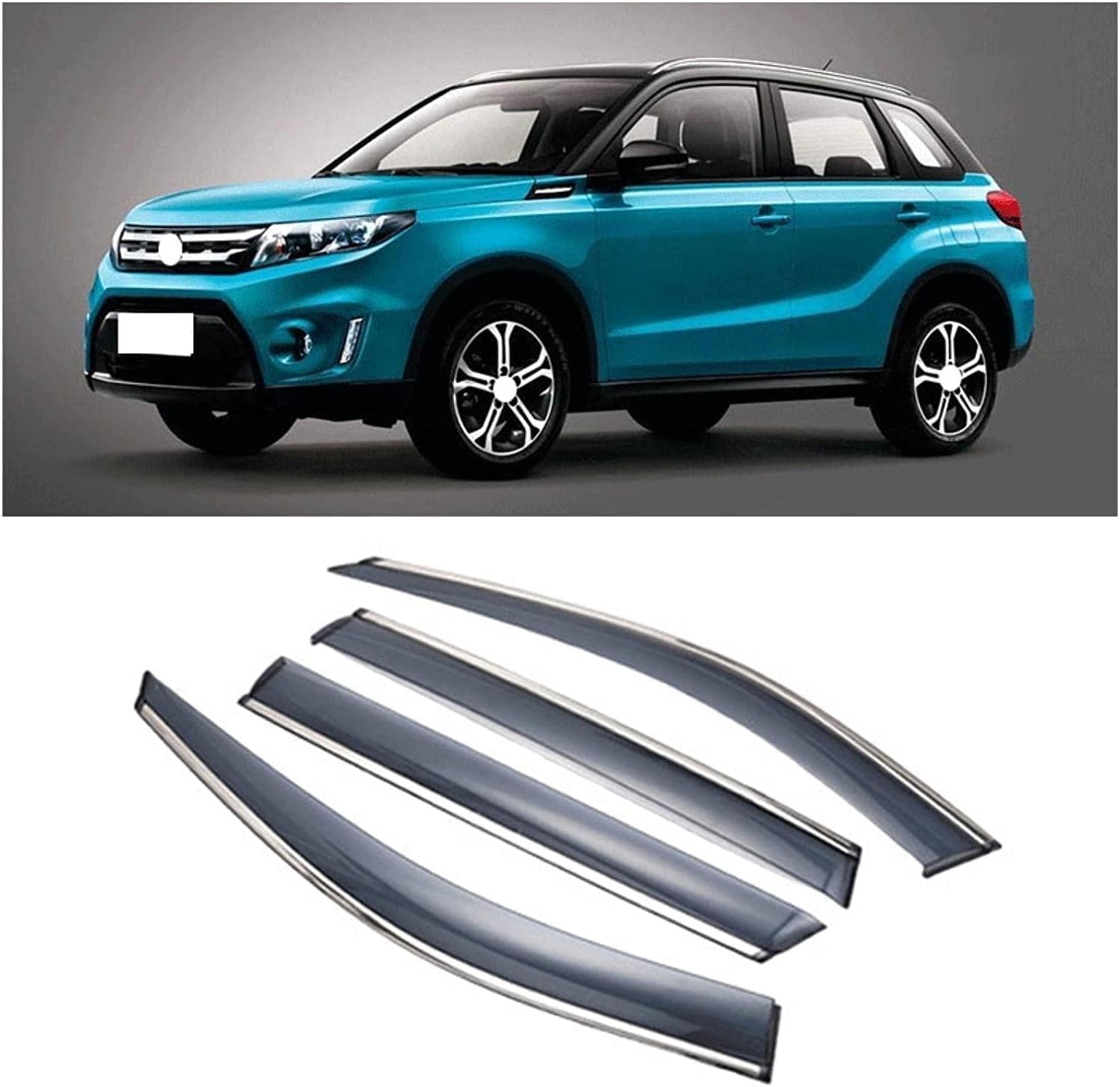 PANXUC Car Wind Deflectors for Suzuki Vitara 2015-2020, Side Window Wind Rain Deflector Window Visor Sun Rain Guard Smoke Guards