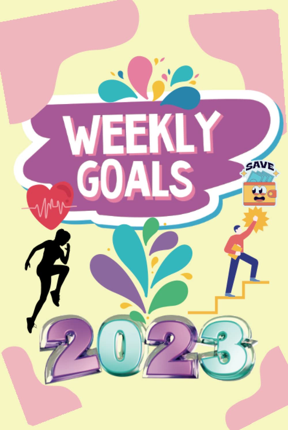 Weekly Planner 2023 agenda de bureau rigide carnet de notes 6x9
