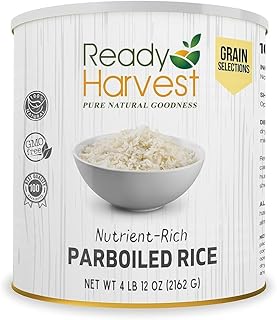 Ready Harvest Emergency Food - Parboiled White Rice | Survival Food | Pantry Staples | #10 Can | 30-Year Shelf Life | 4 lbs | Cans Filled to the Top