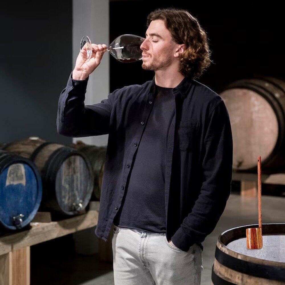 Louche Vin Décorative Louche En Bois Long Manche - Style Rétro Pour Servir Thé, Eau, Vin | Cuillère Pratique Cuisine & Jardin Ustensile Cuisine Bois