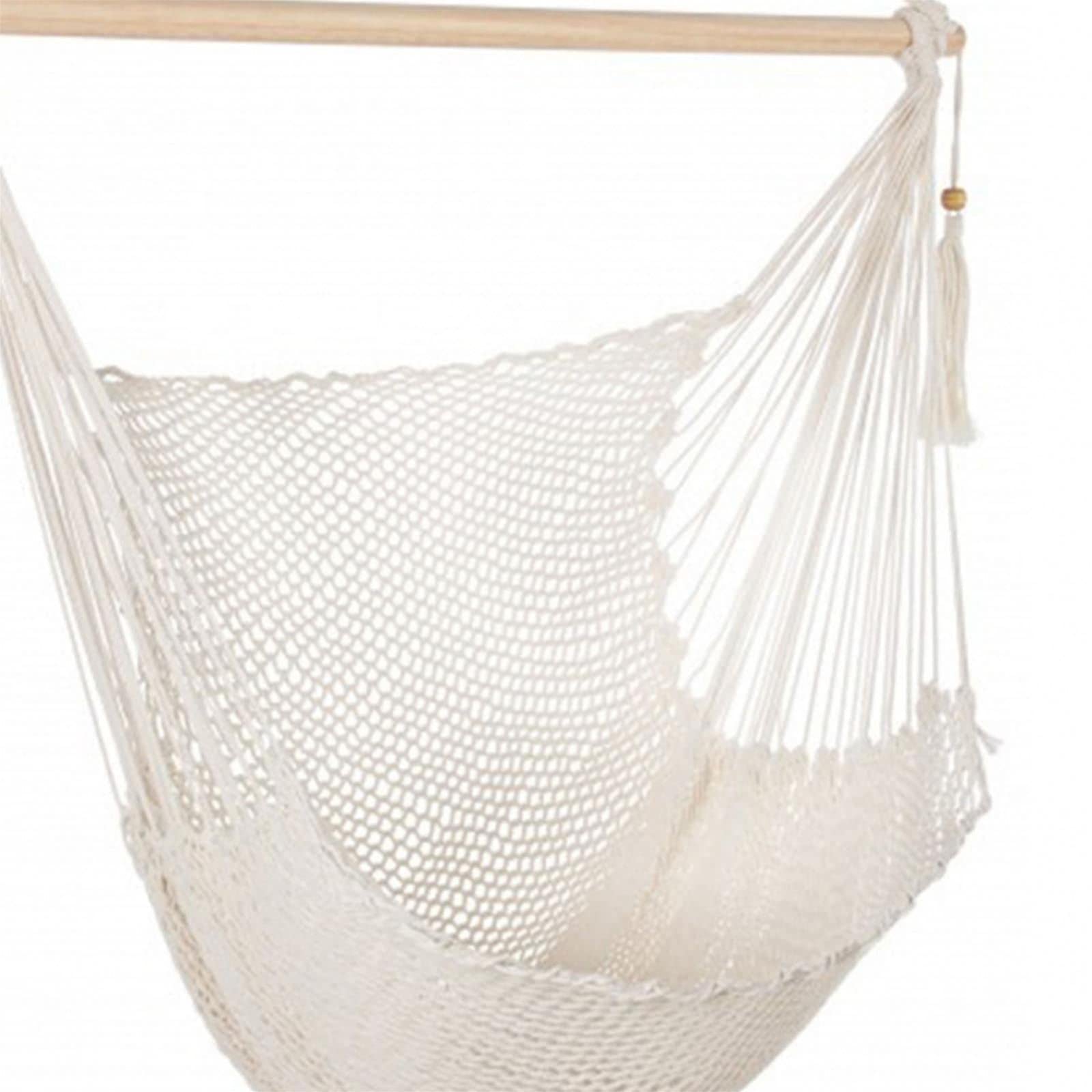 Decorspace Poltrona sospesa "Kauana" monoposto, amaca in corda, dondolo da giardino e balcone
