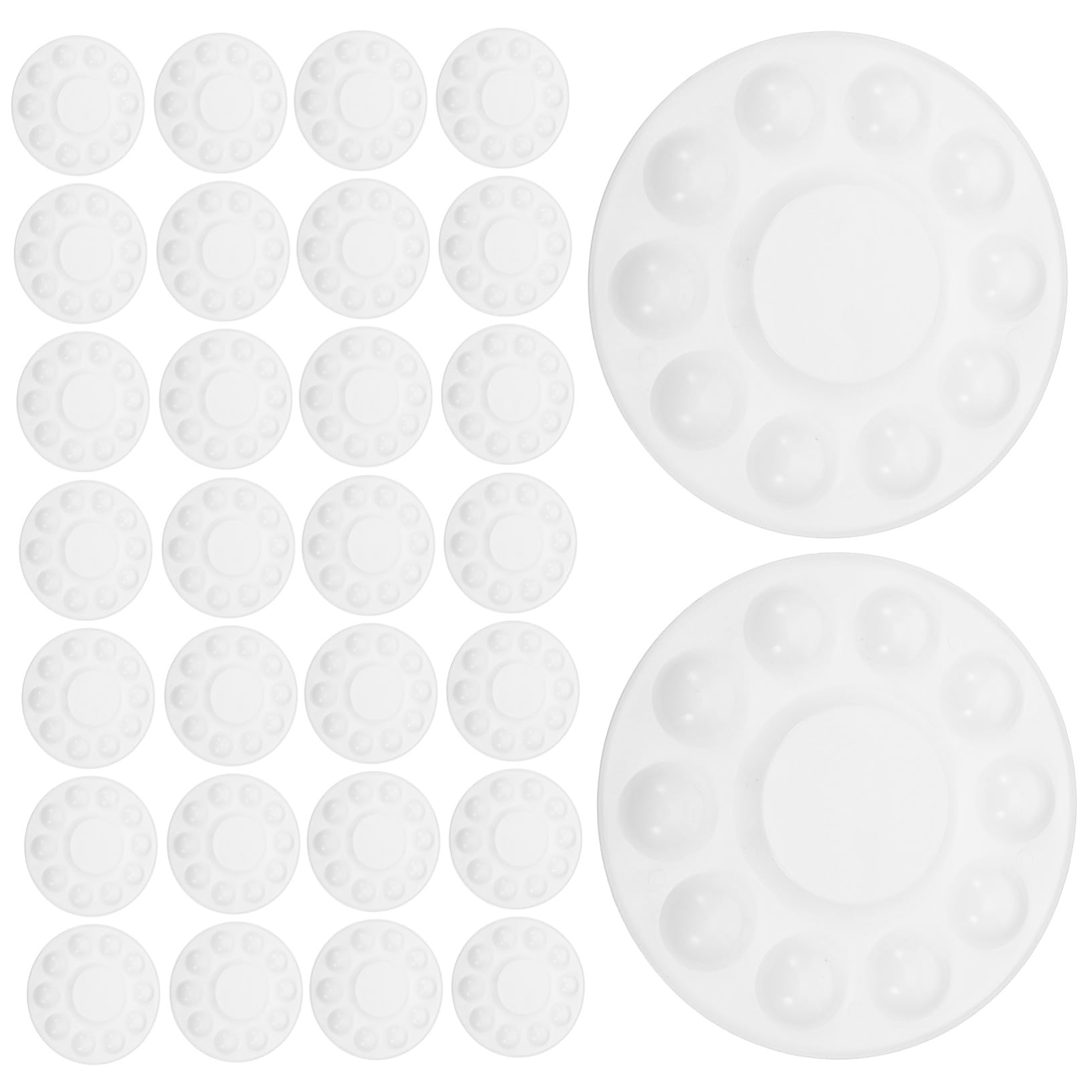 Gadpiparty 50 Pièces Palette d'aquarelle en Plastique Palette de Couleurs Plateau de mélange de Couleurs Plateau de Peinture Aquarelle White