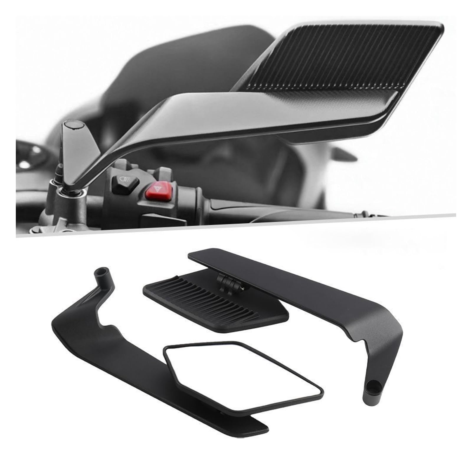 Rétroviseurs Latéraux de Moto pour Kawasaki Z900 Performance 2019-2024, Rétroviseurs Rotatifs Réglables, Rétroviseurs furtifs de Moto, Rétroviseurs Latéraux de Rechange