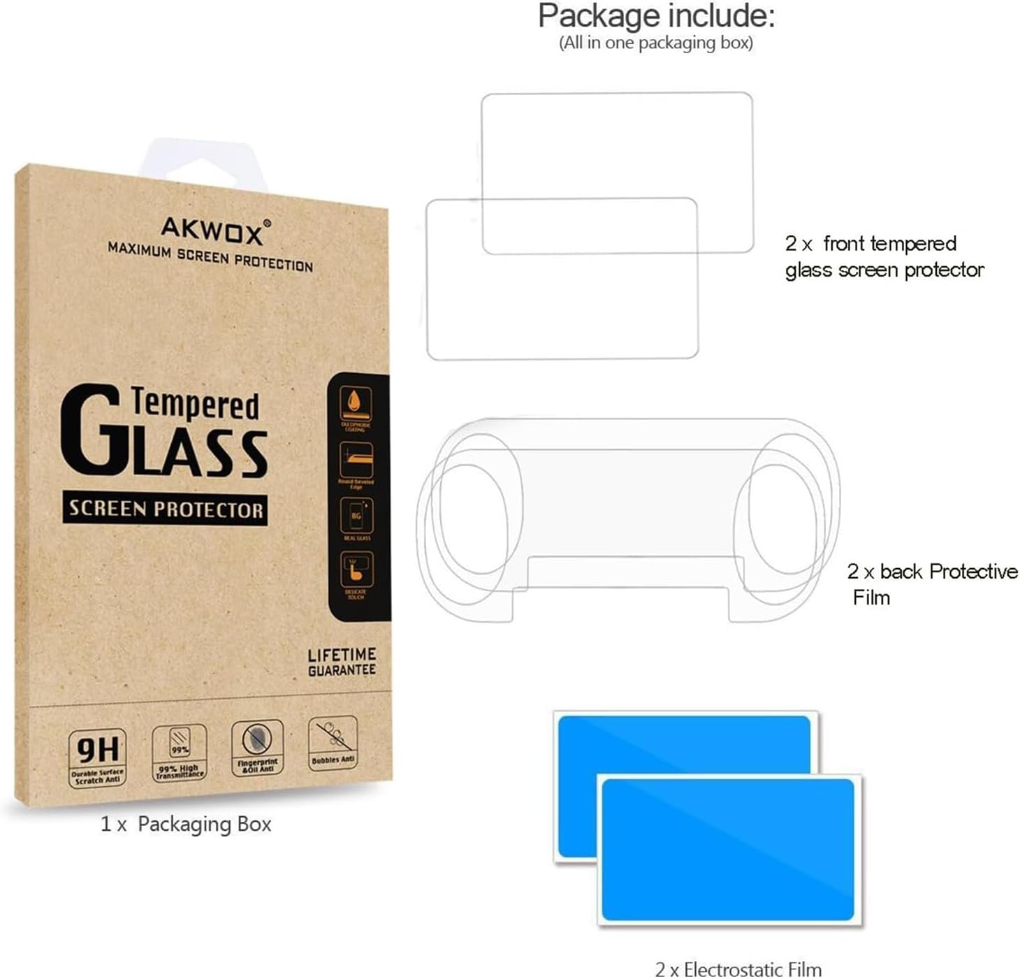 2 Front+2 Ba Covers Screen Protectors patible with