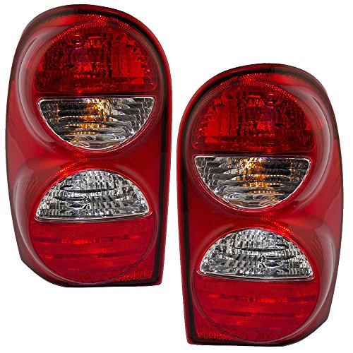 Driver and Passenger Taillights Tail Lamps Replacement for 2005-2007 Liberty 55157061AC 55157060AD