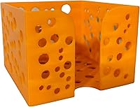 Vista 3 de 3D impreso amarillo queso americano rebanada titular queso suizo nota pegajosa escritorio organizador (blanco)